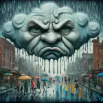 Grumpy Cloud's Rainy Tantrum
